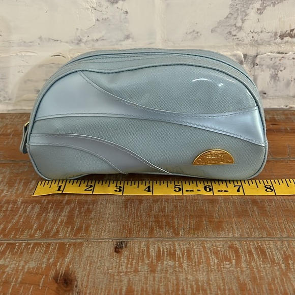 Christian Dior Perfume Vintage Gift Bag Make Up Bag Blue Small Designer - Picture 4 of 13